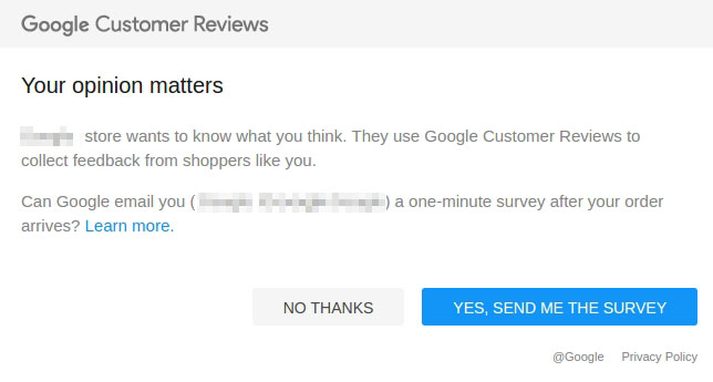 Customer Reviews Survey