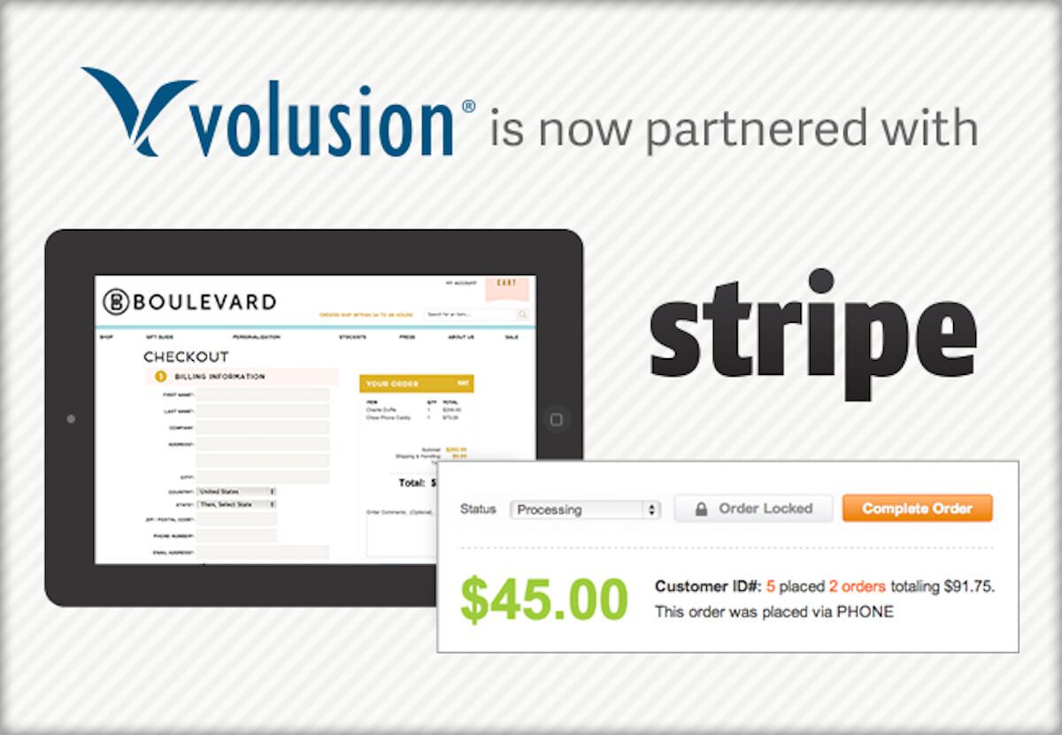Stripe Integration and PayPal Express for Mobile Arrive at Volusion