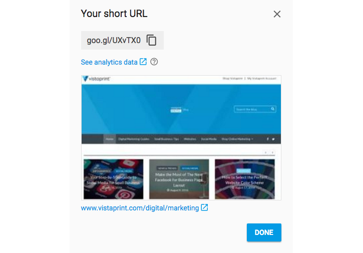 your short URL