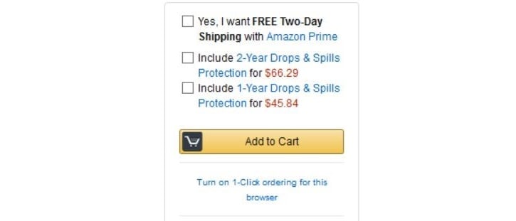 Amazon buy box screenshot